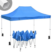 TheLAShop Waterproof Pop Up Canopy COMML. Instant Canopy 10x15 CPAI-84, Blue Image