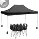 TheLAShop Waterproof Pop Up Canopy COMML. Instant Canopy 10x15 CPAI-84, Black Image