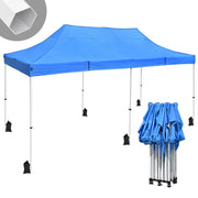 TheLAShop Waterproof Pop Up Canopy COMML. Instant Canopy 10x20 CPAI-84, Blue Image