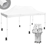 TheLAShop Waterproof Pop Up Canopy COMML. Instant Canopy 10x20 CPAI-84, White Image