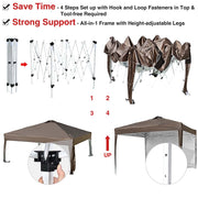 TheLAShop 10'x10' Ez Pop Up Canopy with Side Top Vent Image