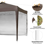 TheLAShop 10'x10' Ez Pop Up Canopy with Side Top Vent Image