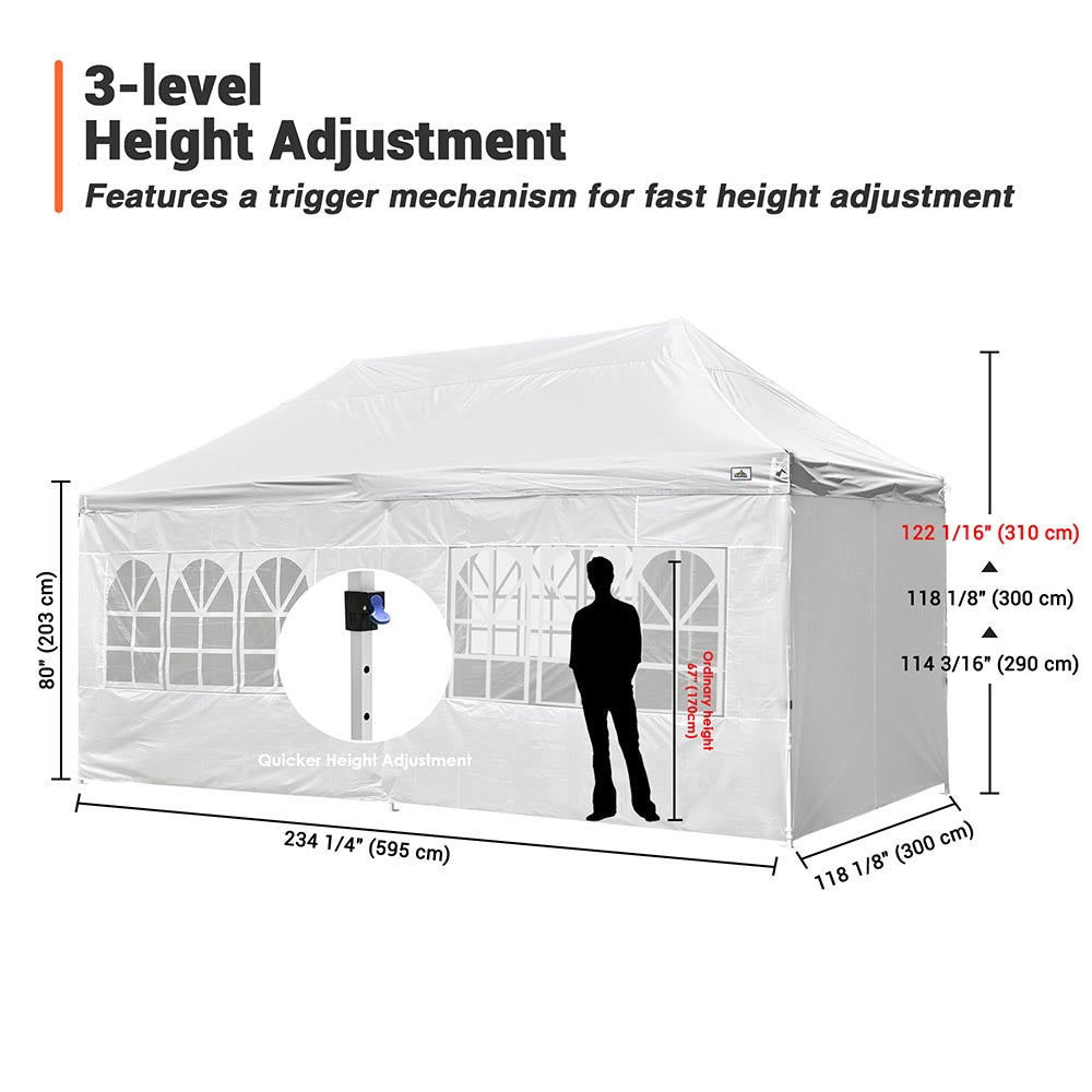 Amazon.com : Outsunny 19 x 10' Pop Up Canopy Tent with 6