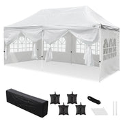 TheLAShop 10'x20' Pop Up Canopy Tent with Windows Instant Shelter, White Image