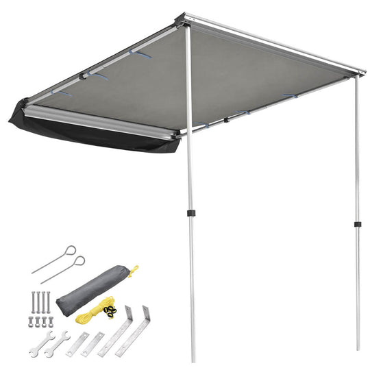 TheLAShop Car Awning 4' 7" x 6' 7" Rear Side Roof Rack Awning Shade