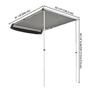 TheLAShop Car Awning 4' 7" x 6' 7" Rear Side Roof Rack Awning Shade