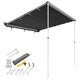 TheLAShop Car Awning 6' 7" x 8' 2" Side Rooftop Shade, Gray Image