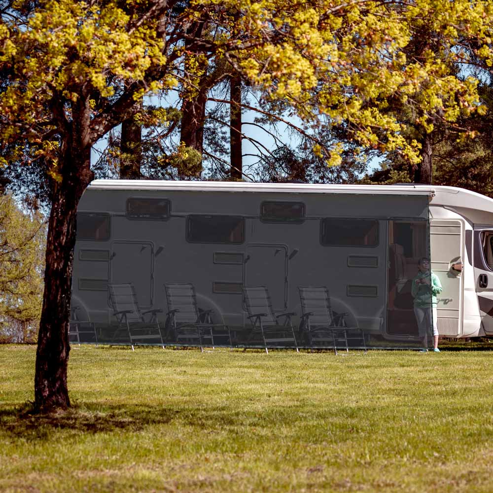 TheLAShop RV Awning Shade Screen with Zipper 19'Wx6'H