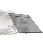 TheLAShop RV Awning Shade Screen with Zipper 10'Wx8'H Trailer Mosquito Net Image