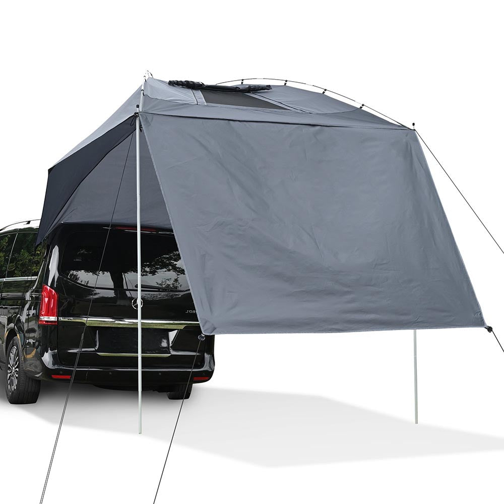 car awning and tent TheLAShop Car Awning SUV Tailgating Canopy Camping Beach Sun Shade