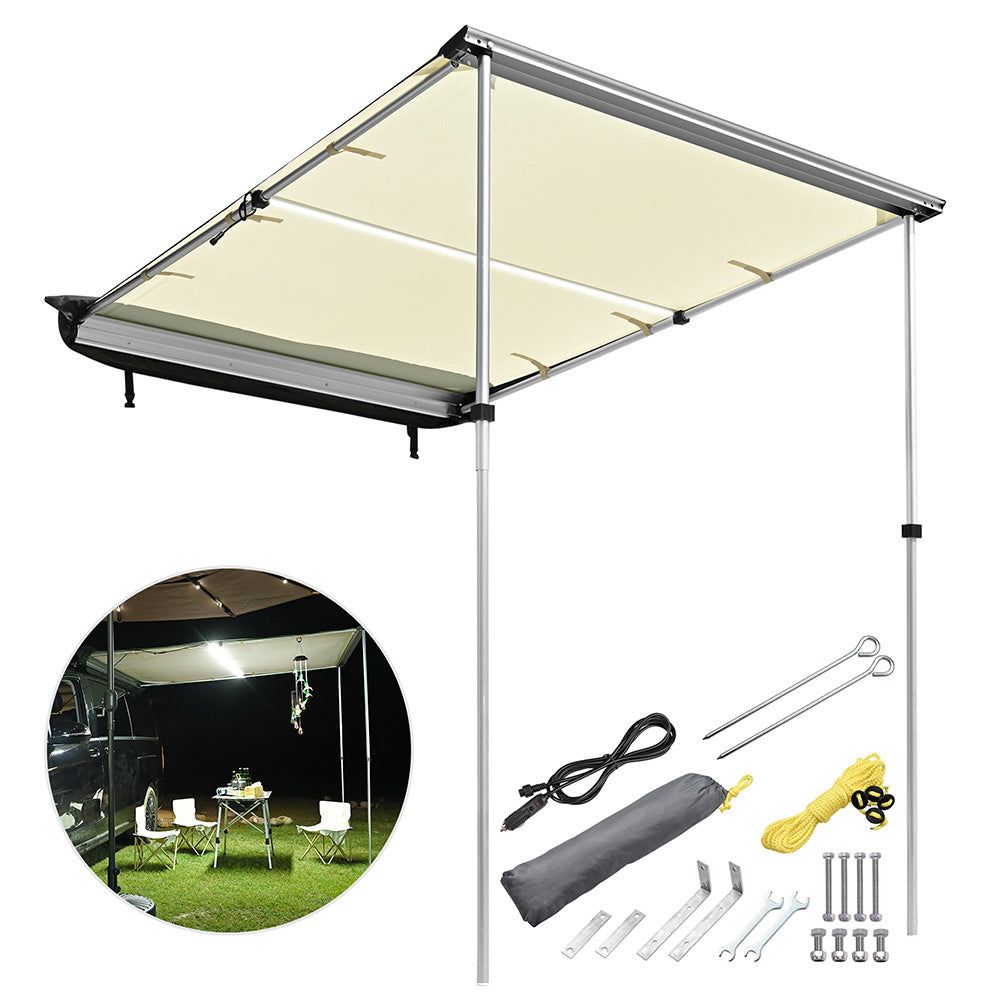 TheLAShop Car Awning with Light Rear Side SUV Awning 6' 7