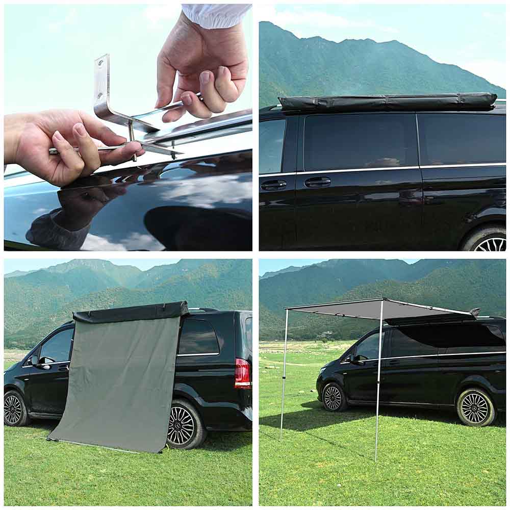 TheLAShop Car Awning with Light Rear Side SUV Awning 6' 7