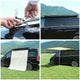 TheLAShop Car Awning with Light 8' 1" x 6' 7" SUV Side Awning, Beige Image