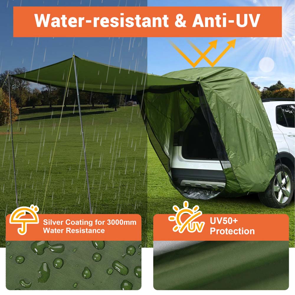 tent for tailgate TheLAShop SUV Tent Tailgate Awning with Screen Net