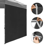 TheLAShop Canopy Sidewall Tent Walls 1080D 9'7"x6'8"(1pc./pack), Black Image