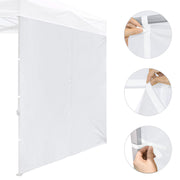 TheLAShop Canopy Sidewall Tent Walls 1080D 9'7"x6'8"(1pc./pack), White Image