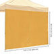 TheLAShop Canopy Sidewall Tent Walls 1080D 10x7ft(1pc./pack), Mineral Yellow Image