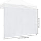 TheLAShop Canopy Sidewall Tent Walls 1080D 10x7ft(1pc./pack), White Image