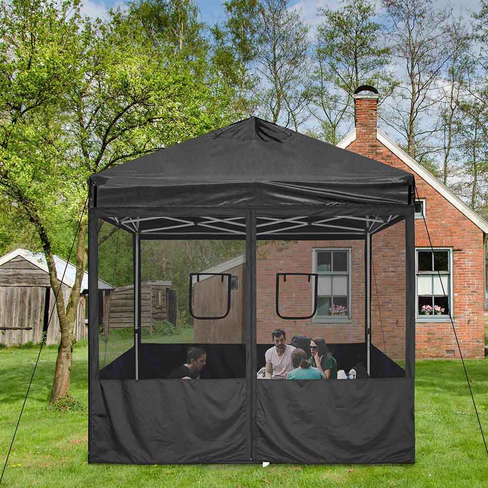 tent panels TheLAShop Netting for Pop Up Canopy 10x10 Food Service Vendor Side Panel