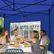 TheLAShop Canopy Tent Sidewall with Window 1080D 9'7"x6'8"(1pc./pack), Blue Image