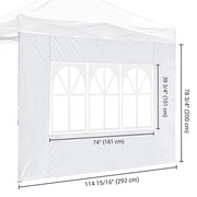 TheLAShop Canopy Tent Sidewall with Window 1080D 9'7"x6'8"(1pc./pack)