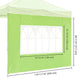 TheLAShop Canopy Sidewall Tent Walls with Window 1080D 10x7ft(1pc./pack), Green Glow Image