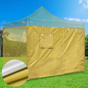 TheLAShop Sidewall with Door Window for 10x10 Canopy 1-pack, Mineral Yellow Image