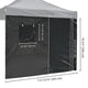 TheLAShop Sidewall with Door Window for 10x10 Canopy 1-pack, Black Image