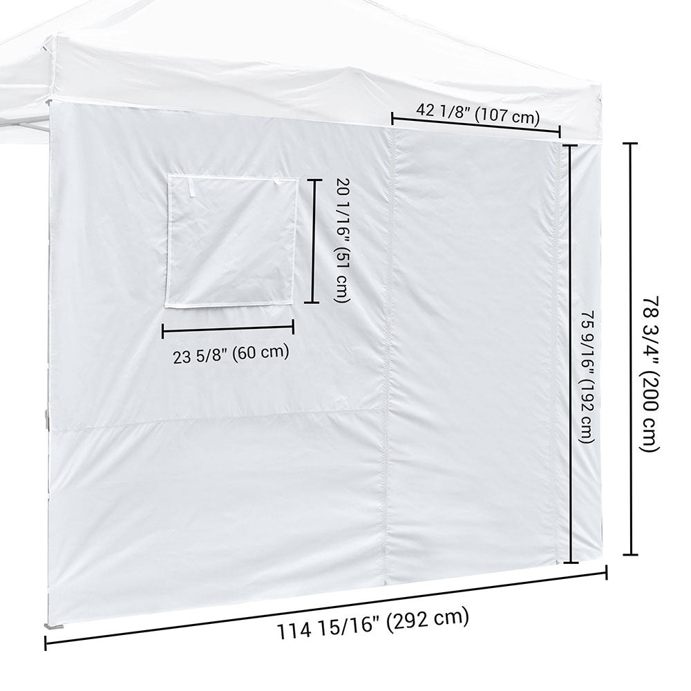 InstaHibit Sidewall with Door Window for 10x10 Canopy 1-pack
