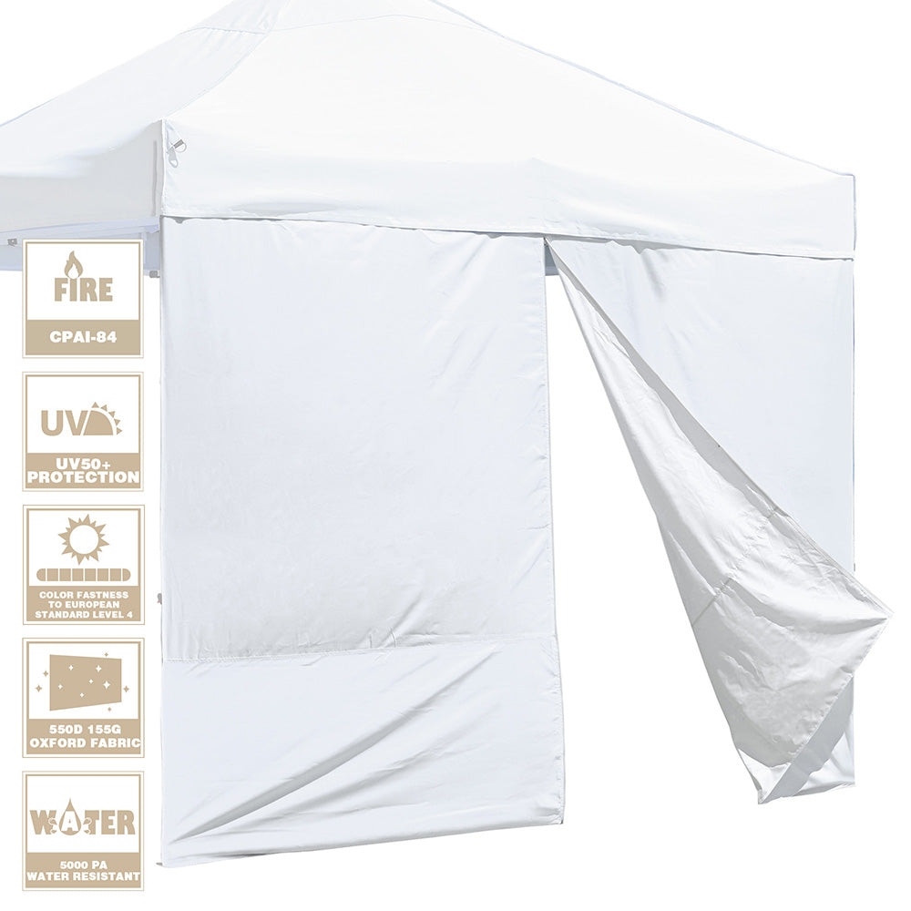TheLAShop Canopy Sidewall Tent Walls with Zipper 10x7ft CPAI-84