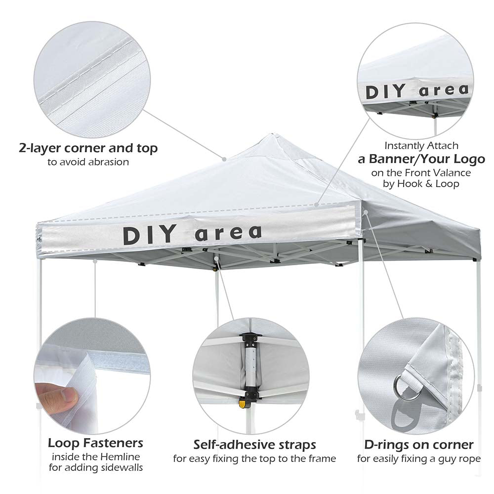 TheLAShop 10x10 EZ Pop Up Tent Canopy Replacement Top (9'7