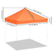 TheLAShop Pop Up Canopy Replacement Top 10x10 CPAI-84, Orange Image