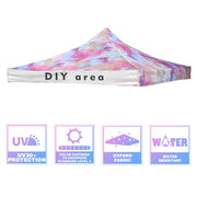 TheLAShop 10x10 Pop Up Canopy Replacement Tie-dyed Pink (9'7"x9'7")