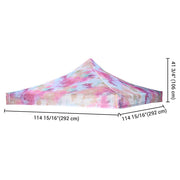 TheLAShop 10x10 Pop Up Canopy Replacement Tie-dyed Pink (9'7"x9'7")