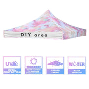 TheLAShop 10x10 Pop Up Canopy Replacement Tie-dyed Pink