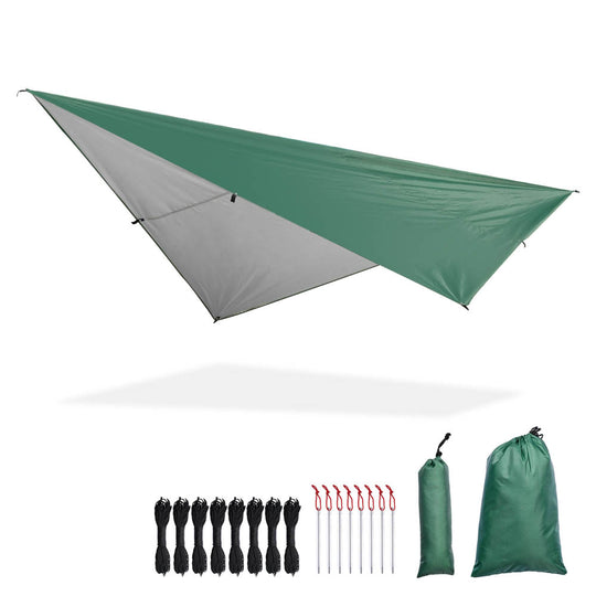 TheLAShop 10x10ft Waterproof Camping Tarp Lightweight UV50+ PU3,000mm