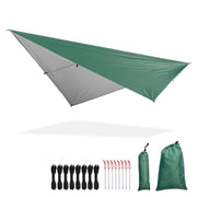 TheLAShop 10x10ft Waterproof Camping Tarp Lightweight UV50+ PU3,000mm, Green Image