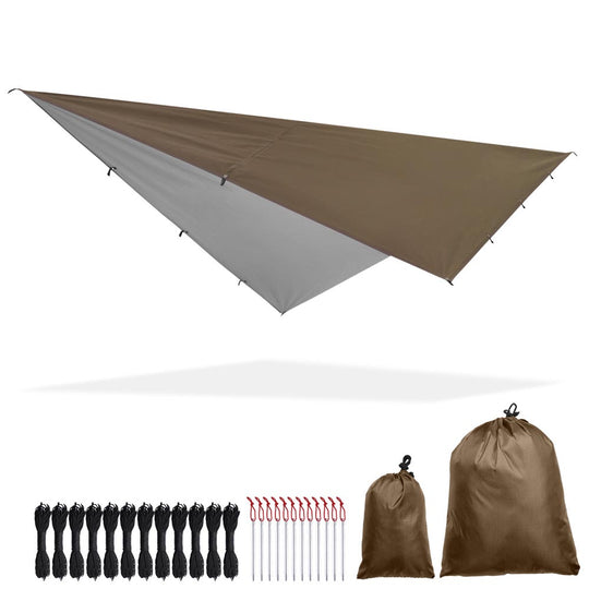 TheLAShop 10x13ft Waterproof Camping Tarp Lightweight UV50+ PU3,000mm