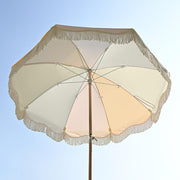TheLAShop 6 ft 8-Rib Wood Tilt Patio Umbrella Palm Springs Mimosa