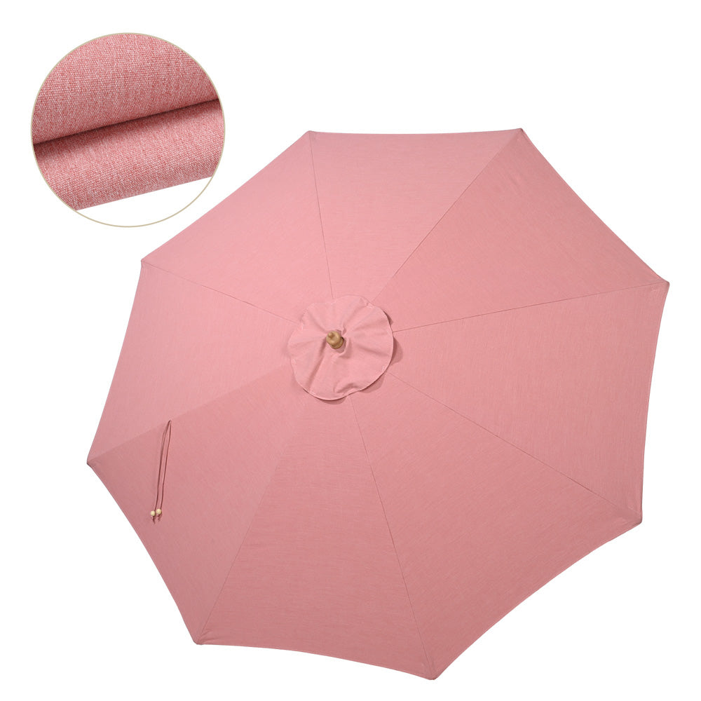 9 ft patio umbrella pink TheLAShop 9ft Wood Outdoor Umbrella with Acrylic Fabric UV50+ 10yr