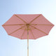 TheLAShop 9ft Wood Outdoor Umbrella with Acrylic Fabric UV50+ 10yr Image