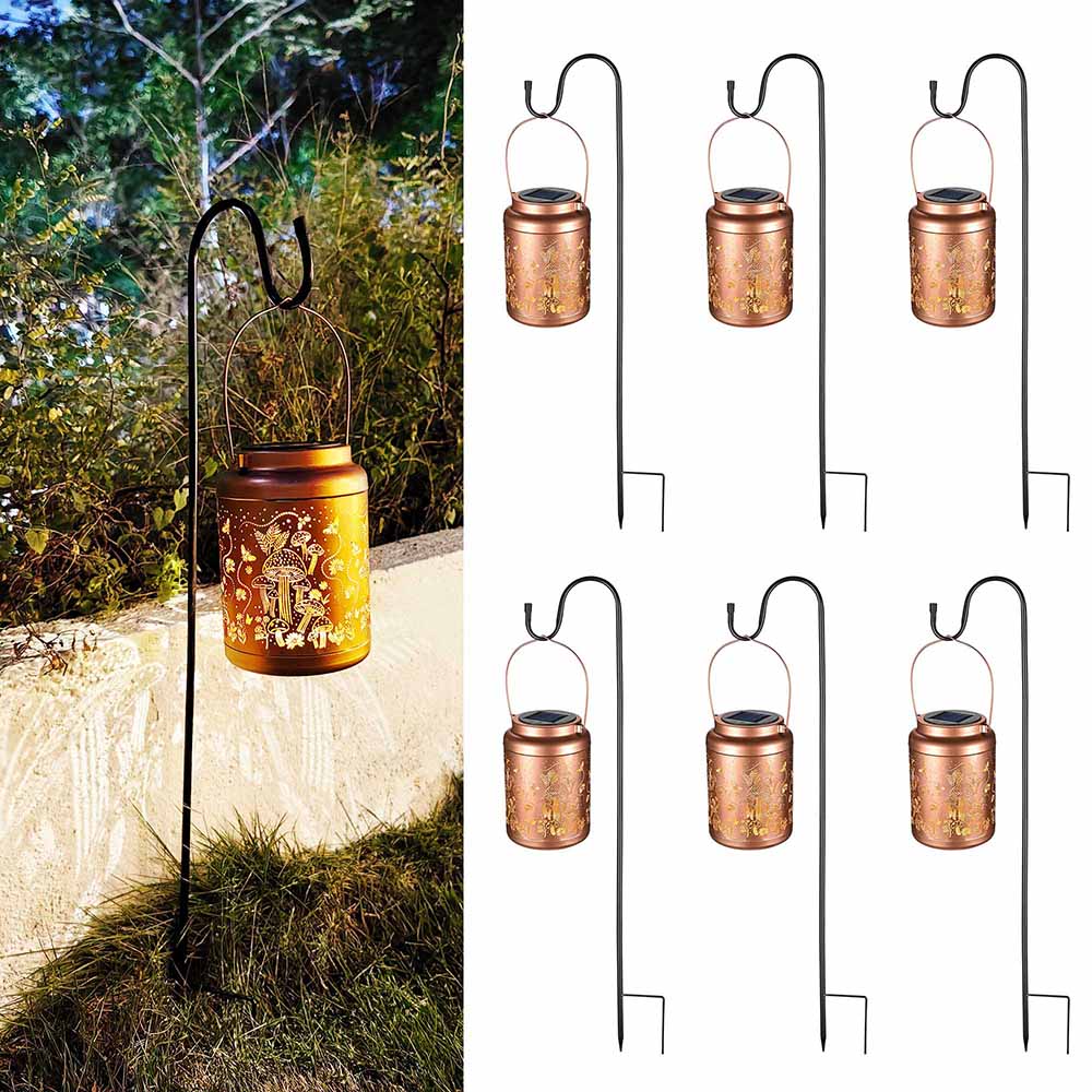 solar hanging plants TheLAShop Waterproof Outdoor Solar Hanging Lanterns Set(2)