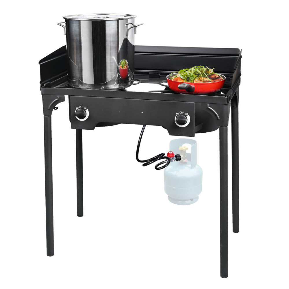 TheLAShop Outdoor Propane Burner with Stand Wind Guard 150,000BTU –  TheLAShop.com