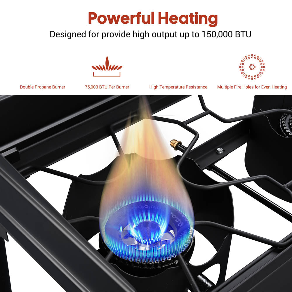 double propane burner stand