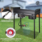 TheLAShop Outdoor Propane Burner with Stand Wind Guard 150,000BTU Image