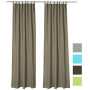 TheLAShop Tab Top Outdoor Patio Curtain, 54"W x 84"L 2ct/Pack Image