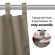 TheLAShop Tab Top Outdoor Patio Curtain, 54"W x 84"L 2ct/Pack Image