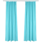 TheLAShop Tab Top Outdoor Patio Curtain, 54"W x 120"L 2ct/Pack, Bachelor Button Image