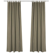 TheLAShop Tab Top Outdoor Patio Curtain, 54"W x 120"L 2ct/Pack, Brown Image