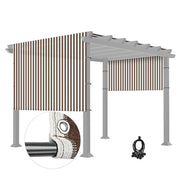 TheLAShop 16x8 ft Pergola Shade Cover with Weighted Rod Grommets